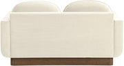 Diviento 63" Velvet Performance Fabric Upholstered Loveseat in Cream - 175Cream-L