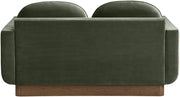 Diviento 63" Velvet Performance Fabric Upholstered Loveseat in Green - 175Green-L