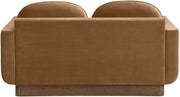 Diviento 63" Velvet Performance Fabric Upholstered Loveseat in Saddle - 175Saddle-L