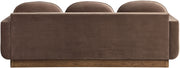 Diviento 89" Velvet Performance Fabric Upholstered Sofa in Brown - 175Brown-S