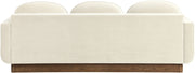 Diviento 89" Velvet Performance Fabric Upholstered Sofa in Cream - 175Cream-S