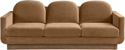 Diviento 89" Velvet Performance Fabric Upholstered Sofa in Saddle - 175Saddle-S