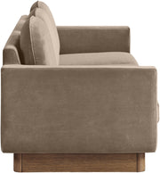 Diviento 89" Velvet Performance Fabric Upholstered Sofa in Taupe - 175Taupe-S