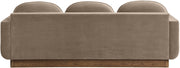 Diviento 89" Velvet Performance Fabric Upholstered Sofa in Taupe - 175Taupe-S