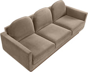 Diviento 89" Velvet Performance Fabric Upholstered Sofa in Taupe - 175Taupe-S