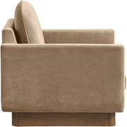 Diviento Velvet Performance Fabric Upholstered Chair in Beige - 175Beige-C