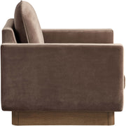 Diviento Velvet Performance Fabric Upholstered Chair in Brown - 175Brown-C