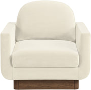 Diviento Velvet Performance Fabric Upholstered Chair in Cream - 175Cream-C