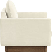 Diviento Velvet Performance Fabric Upholstered Chair in Cream - 175Cream-C