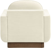 Diviento Velvet Performance Fabric Upholstered Chair in Cream - 175Cream-C