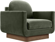 Diviento Velvet Performance Fabric Upholstered Chair in Green - 175Green-C