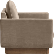 Diviento Velvet Performance Fabric Upholstered Chair in Taupe - 175Taupe-C