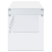 Dobrev 48-inch 2-drawer Writing Desk White High Gloss - 800829