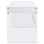 Dobrev 48-inch 2-drawer Writing Desk White High Gloss - 800829