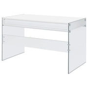 Dobrev 48-inch 2-drawer Writing Desk White High Gloss - 800829