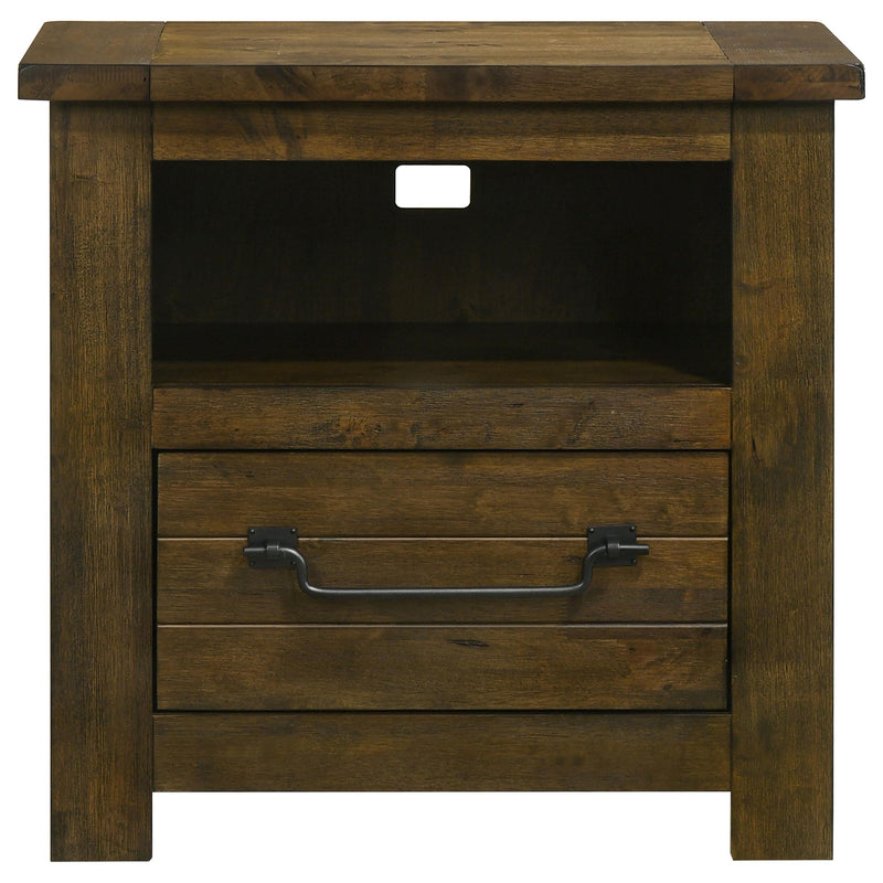 Doherty 1-drawer Nightstand Bedside Table Rustic Brown - 225162