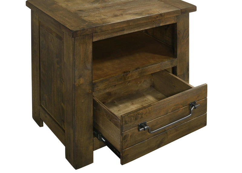 Doherty 1-drawer Nightstand Bedside Table Rustic Brown - 225162