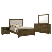 Doherty 4-piece Eastern King Bedroom Set Rustic Brown - 225161KE-S4