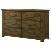 Doherty 6-drawer Bedroom Dresser Rustic Brown - 225163