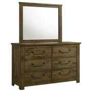Doherty 6-drawer Dresser with Mirror Rustic Brown - 225163M