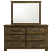 Doherty 6-drawer Dresser with Mirror Rustic Brown - 225163M