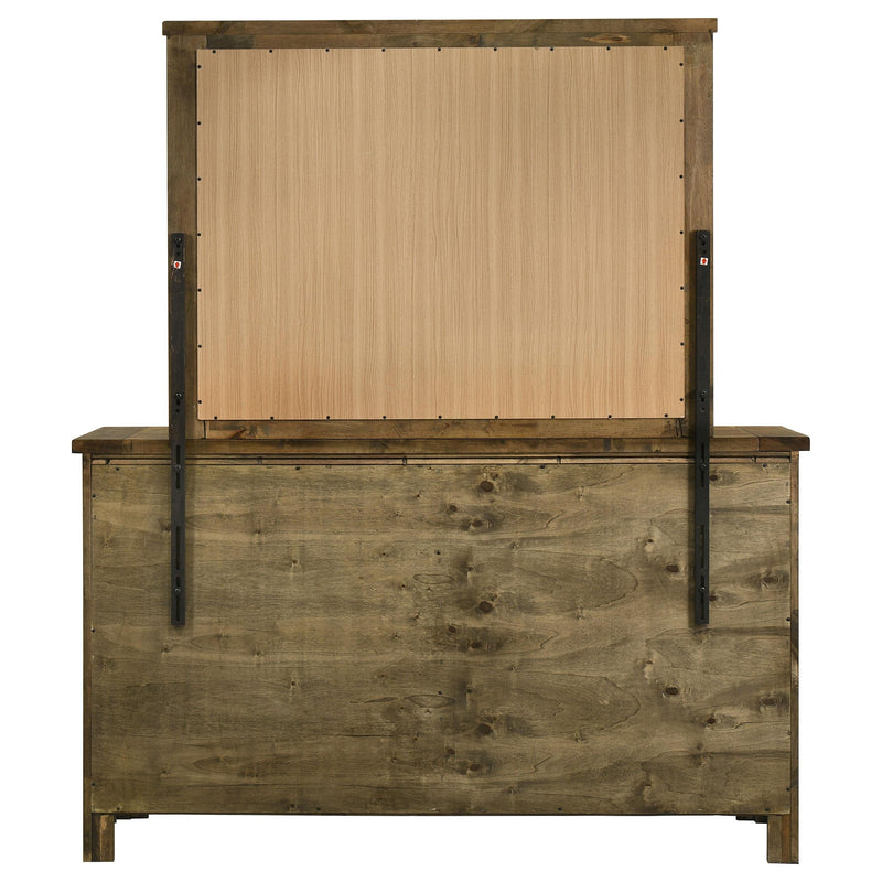 Doherty 6-drawer Dresser with Mirror Rustic Brown - 225163M