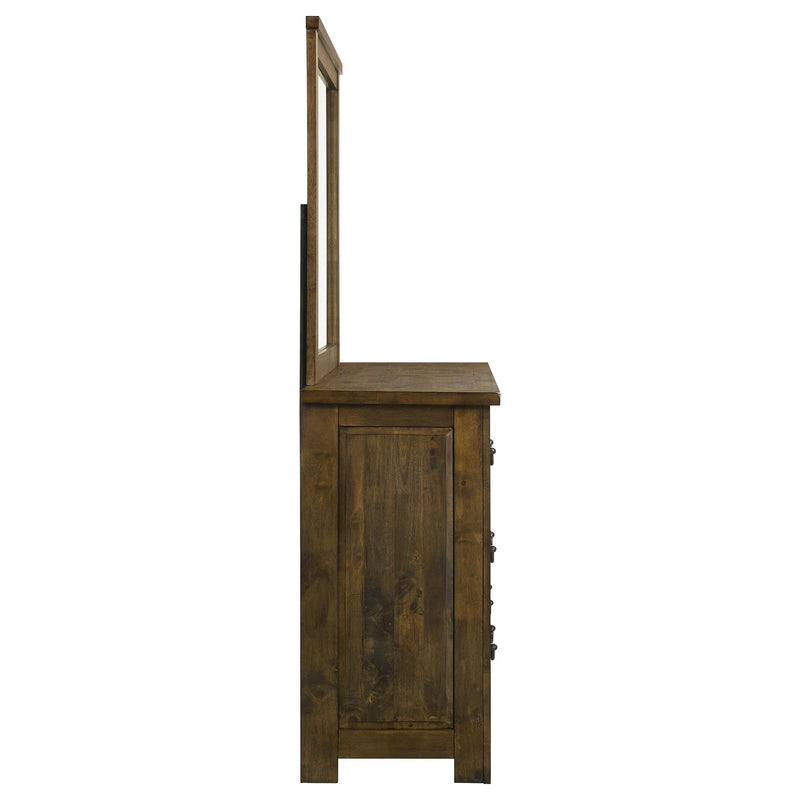Doherty 6-drawer Dresser with Mirror Rustic Brown - 225163M