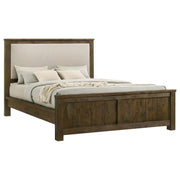 Doherty California King Linen Panel Bed Rustic Brown - 225161KW