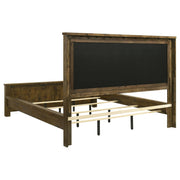 Doherty California King Linen Panel Bed Rustic Brown - 225161KW