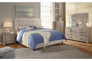 Dolante Beige King Upholstered Bed - Gate FurnitureKing Bed