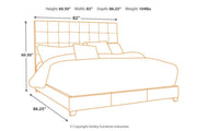 Dolante Beige King Upholstered Bed - Gate FurnitureKing Bed