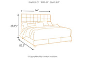 Dolante Beige Queen Upholstered Bed - Gate FurnitureQueen Bed