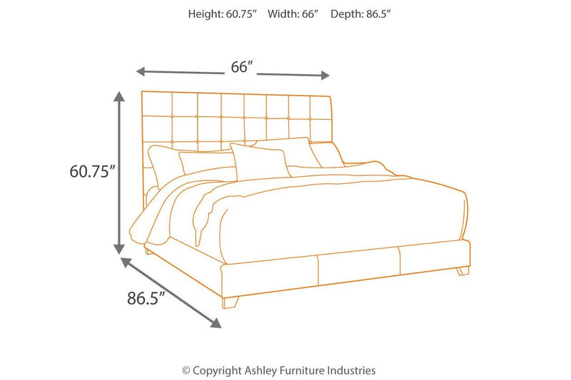 Dolante Beige Queen Upholstered Bed - Gate FurnitureQueen Bed