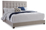 Dolante King Upholstered Bed with Mattress in Beige from Ashley - Luna Furniture