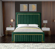 Dolce Velvet Queen King Bed (3 Boxes) Green - Gate FurnitureKing Bed