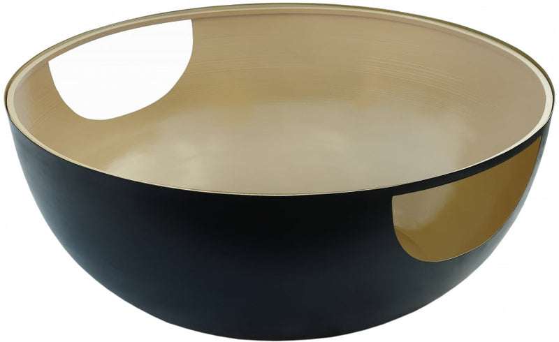 Doma Glass Top And Iron Base Coffee Table in Black - 286-CT