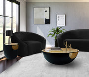 Doma Glass Top And Iron Base Coffee Table in Black - 286-CT