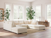 Donelson Creek Vanilla 6-Piece Sectional and Ottoman - 48002U2