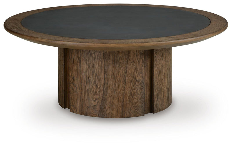 Dontayne Warm Brown Coffee Table - T563-8