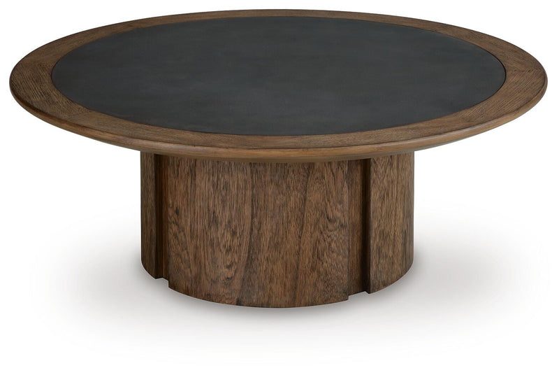 Dontayne Warm Brown Coffee Table - T563-8