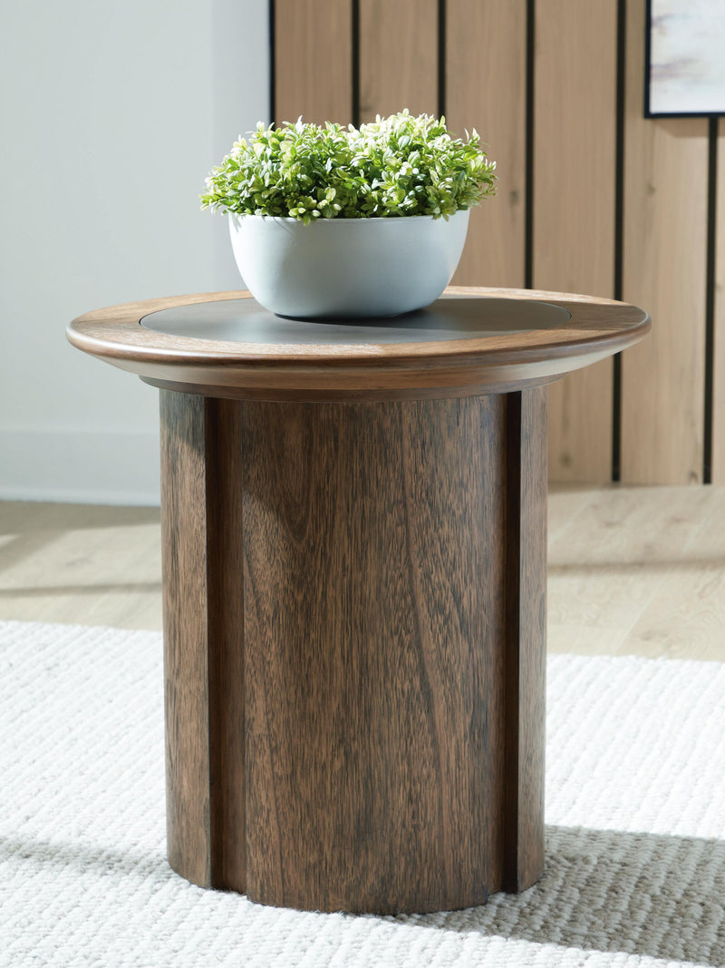 Dontayne Warm Brown End Table - T563-6
