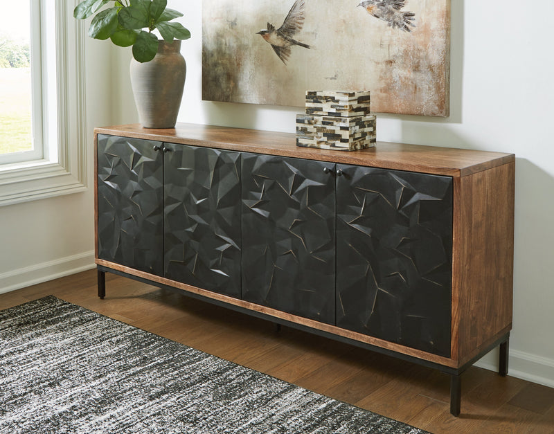 Dorannby Black/Brown Accent Cabinet - A4000649