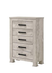 Dore - 5 Drawers Cream Chest - B347-C