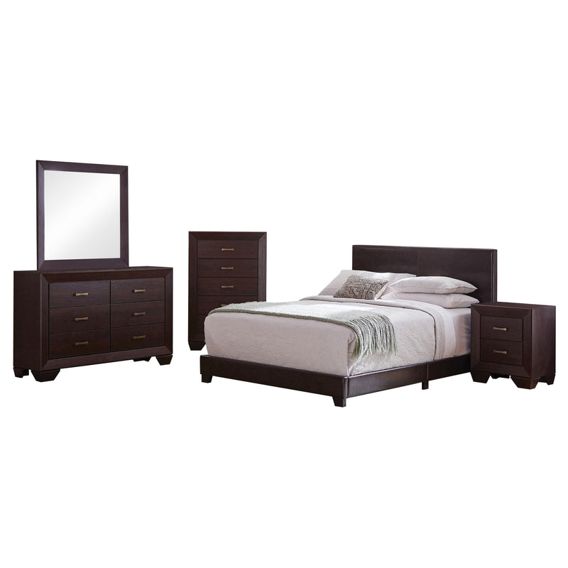 Dorian 5-piece Eastern King Bedroom Set Dark Cocoa - 300762KE-S5