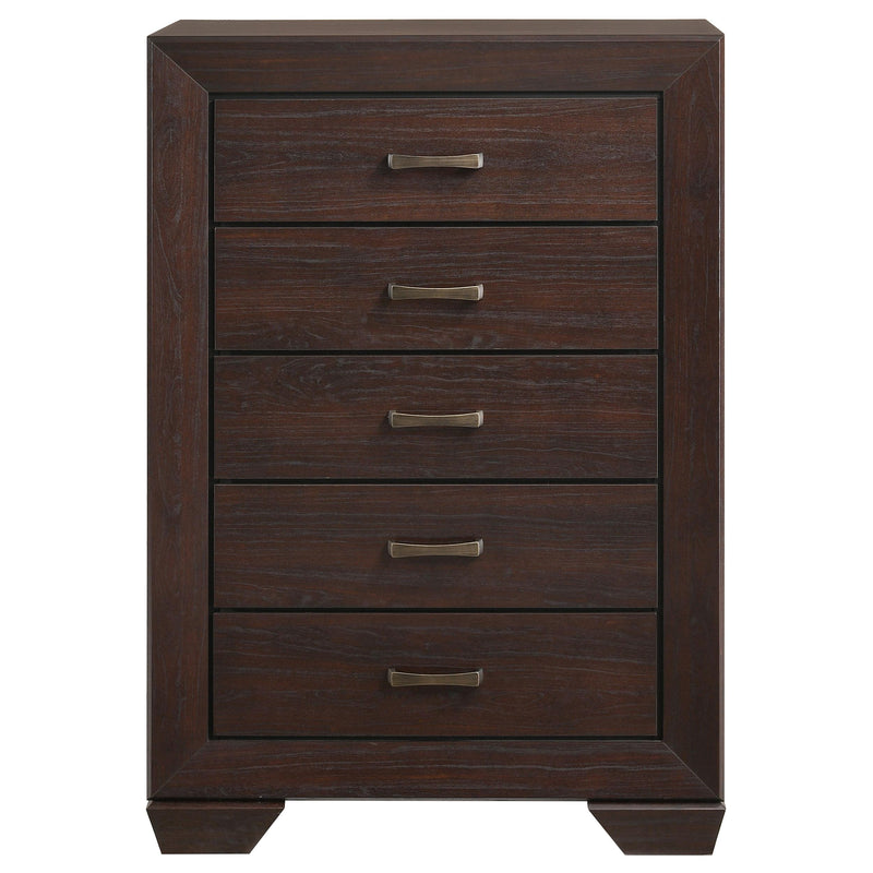 Dorian 5-piece Eastern King Bedroom Set Dark Cocoa - 300762KE-S5