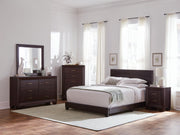 Dorian 5-piece Eastern King Bedroom Set Dark Cocoa - 300762KE-S5