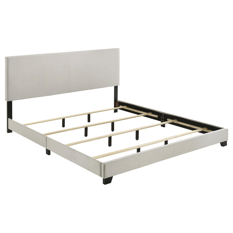 Dorian Fabric Upholstered California King Panel Bed Cream - 300852KW