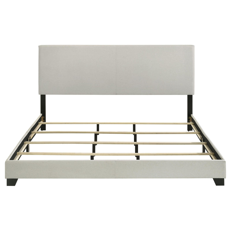 Dorian Fabric Upholstered California King Panel Bed Cream - 300852KW