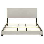 Dorian Fabric Upholstered Eastern King Panel Bed Cream - 300852KE