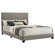 Dorian Fabric Upholstered Queen Panel Bed Taupe - 300851Q